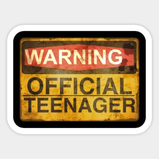 Warning official teenager Sticker